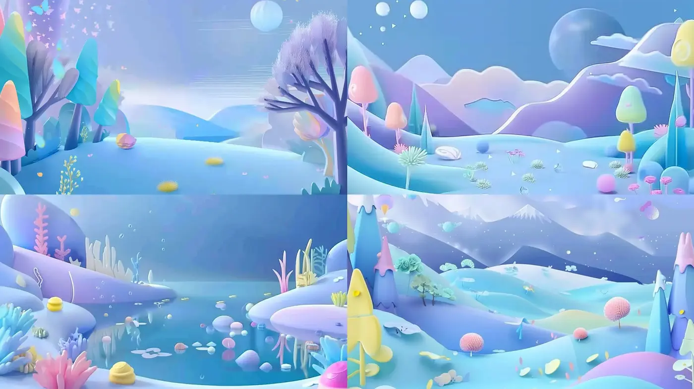 Surreal Dreamscape in Pastel Harmony - Midjourney sref style