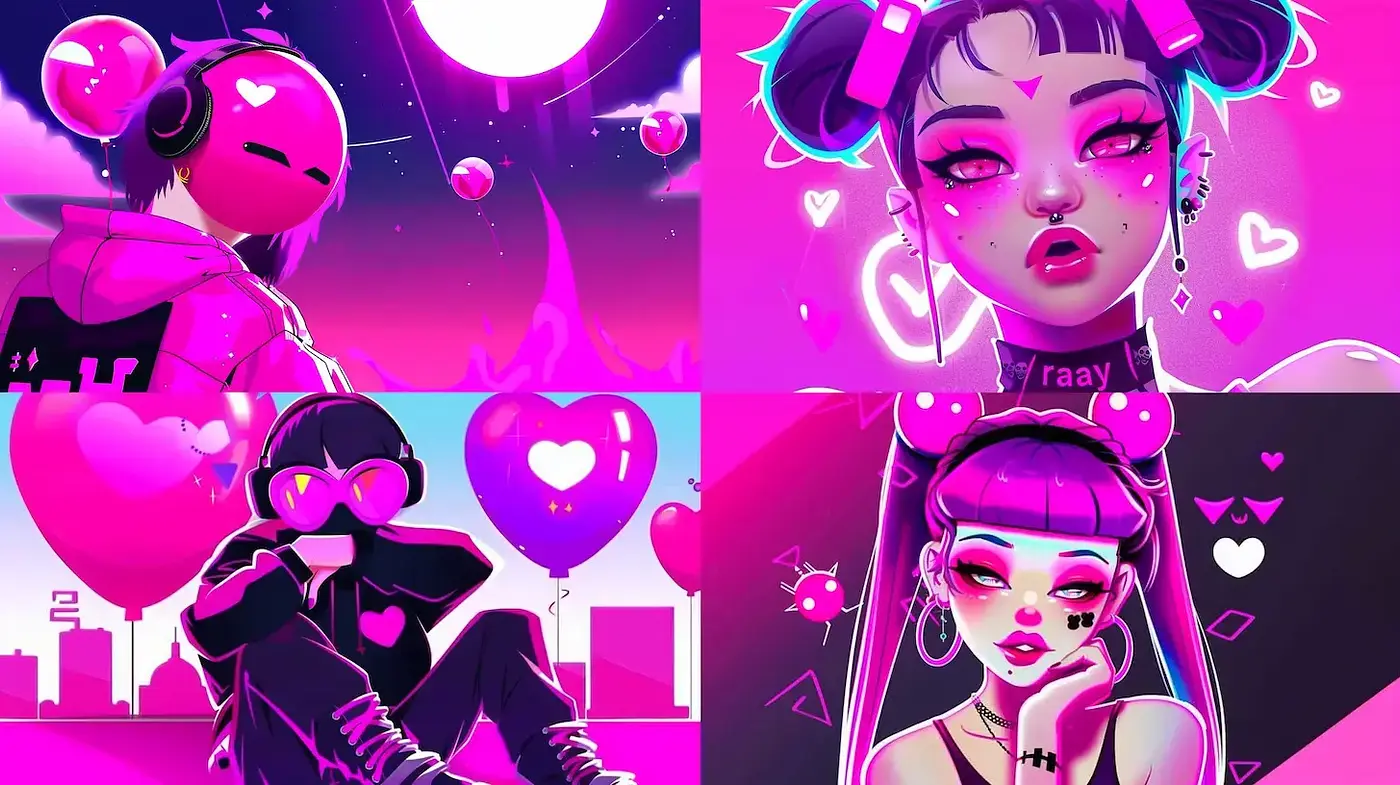 Vibrant and Playful Retro-Futuristic Aesthetic with a Pop Art Influence - Midjourney sref style