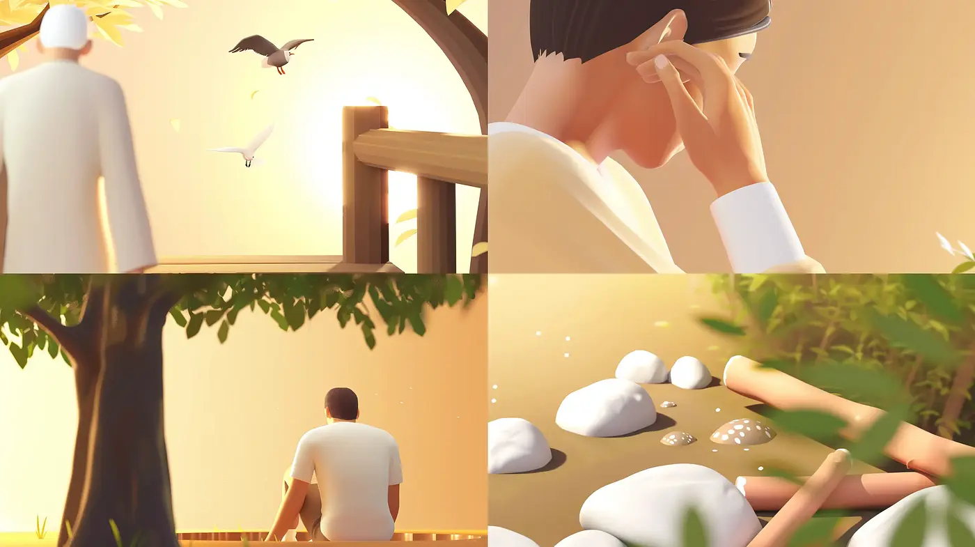 Serene Minimalist Vistas with a Soft Pastel Palette - Midjourney sref style