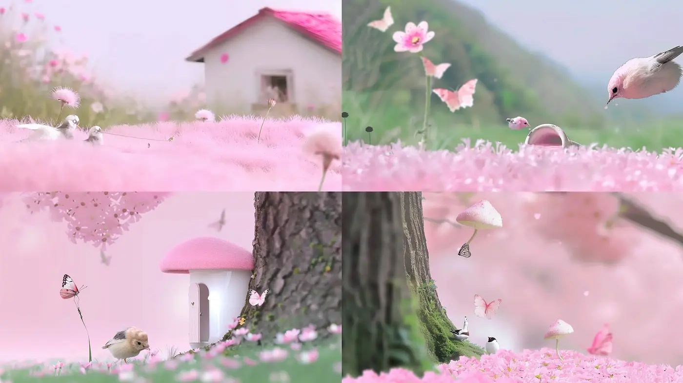 Ethereal Pastel Dreamscape with a Serene Touch of Whimsy - Midjourney sref style