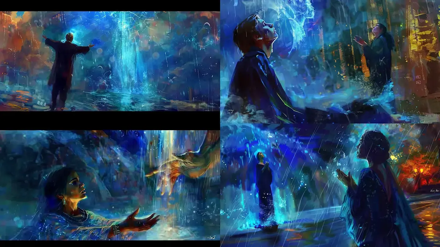 Mysterious and Ethereal Watercolor Dreamscapes - Midjourney sref style