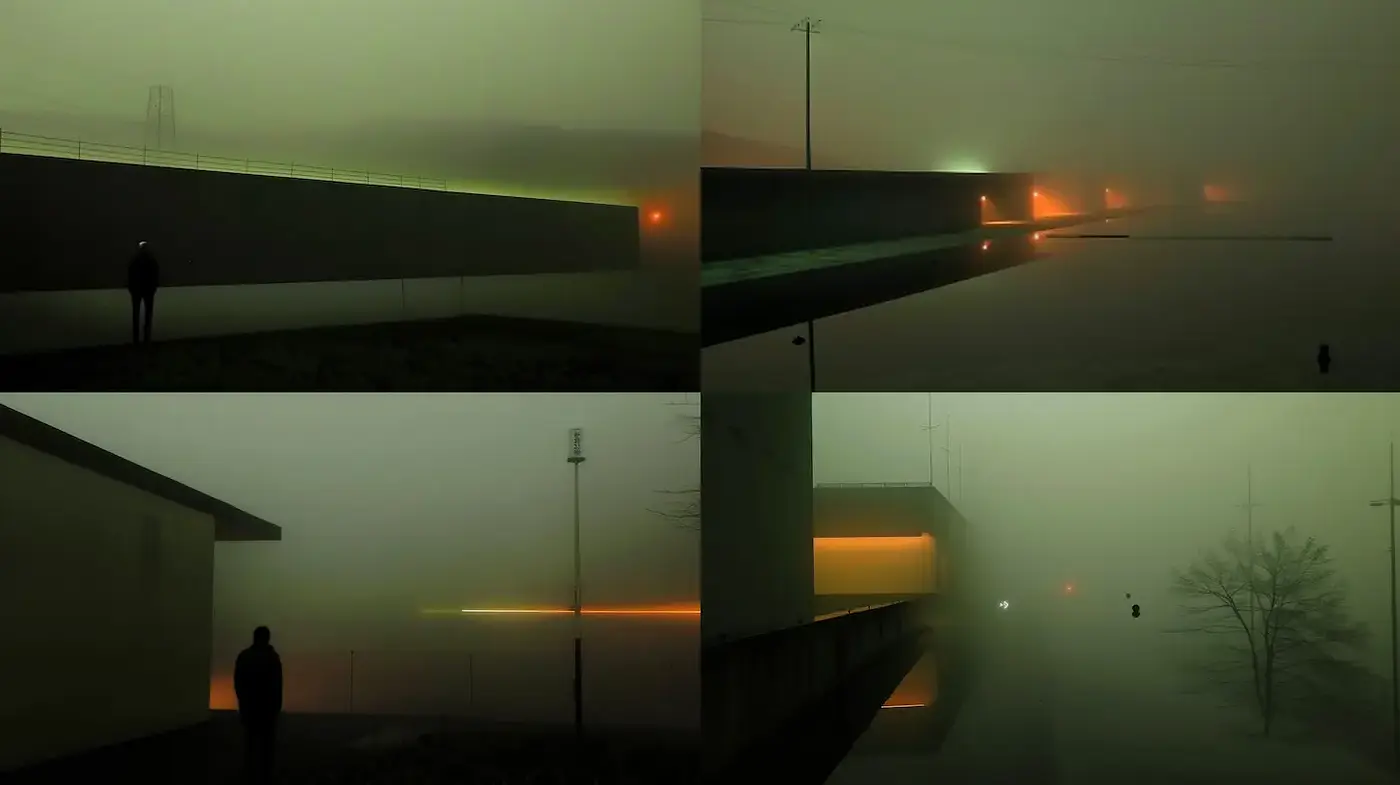 Mysterious and Atmospheric Environments with an Ethereal Quality - Midjourney sref style