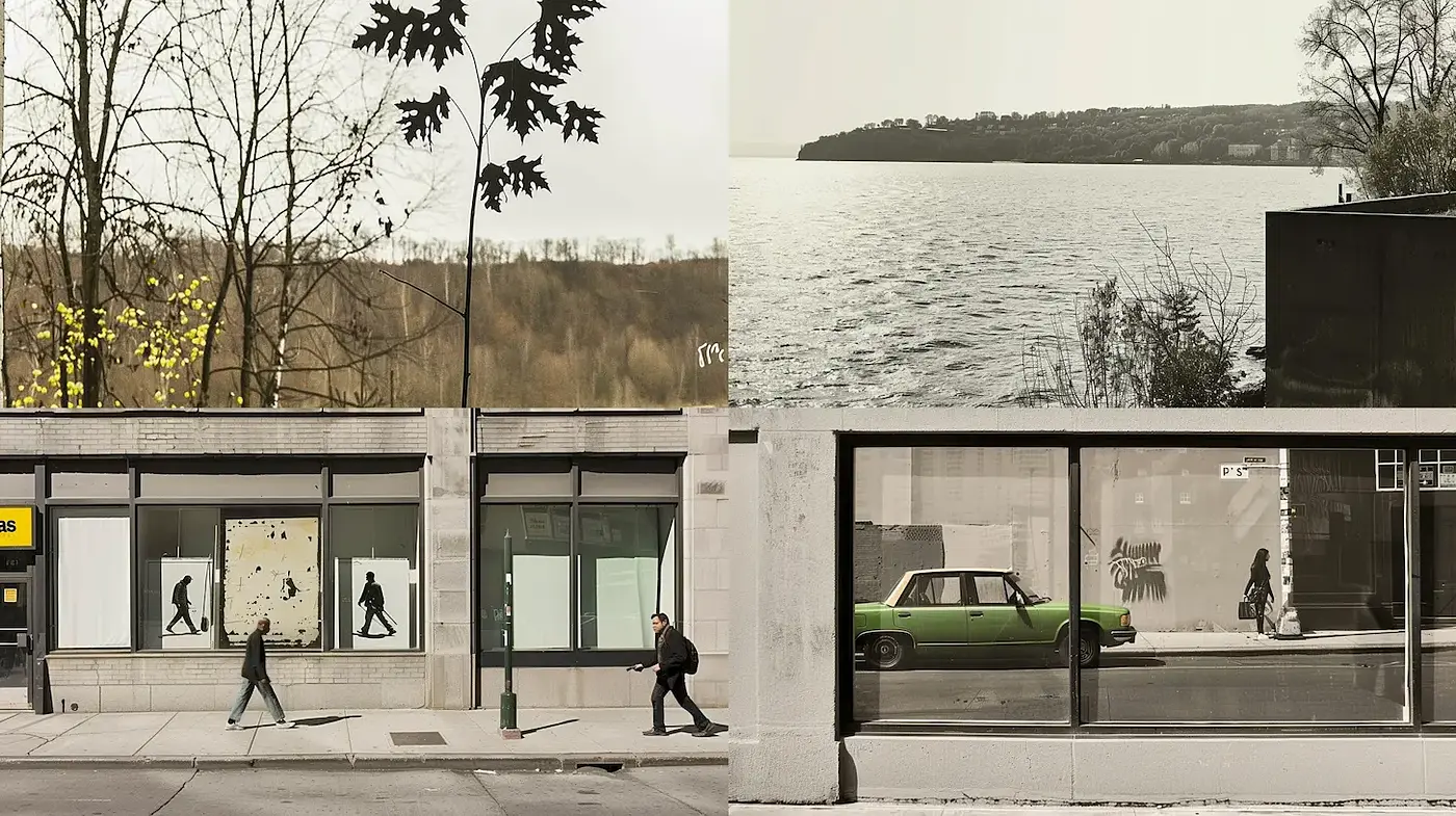 Exploration of Urban Landscapes with a Vintage Aesthetic - Midjourney sref style