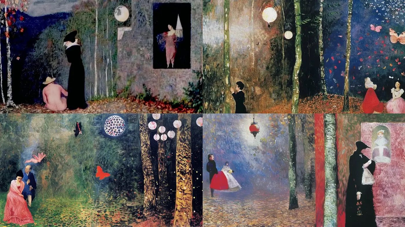 Enchanted Evening: A Homage to Post-Impressionist Twilight - Midjourney sref style