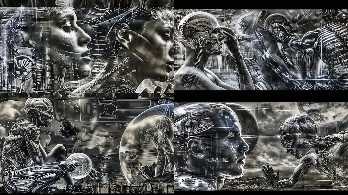 Futuristic and Intricate Cybernetic Aesthetics - Midjourney sref style