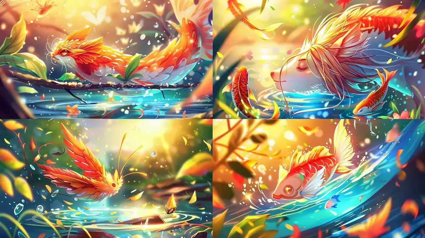 Luminous Fantasia: A Radiant Blend of Vivid Colors and Ethereal Light - Midjourney sref style