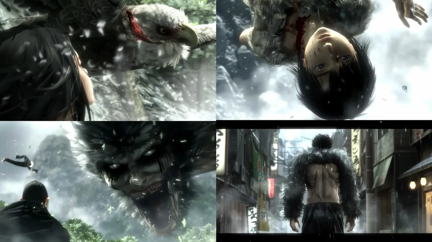 Gritty and Intense Fantasy Cinematic Expression - Midjourney sref style