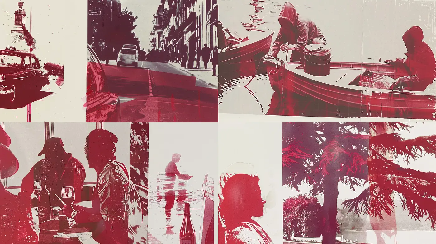 Monochromatic Sepia Silhouettes with a Nostalgic Atmosphere - Midjourney sref style