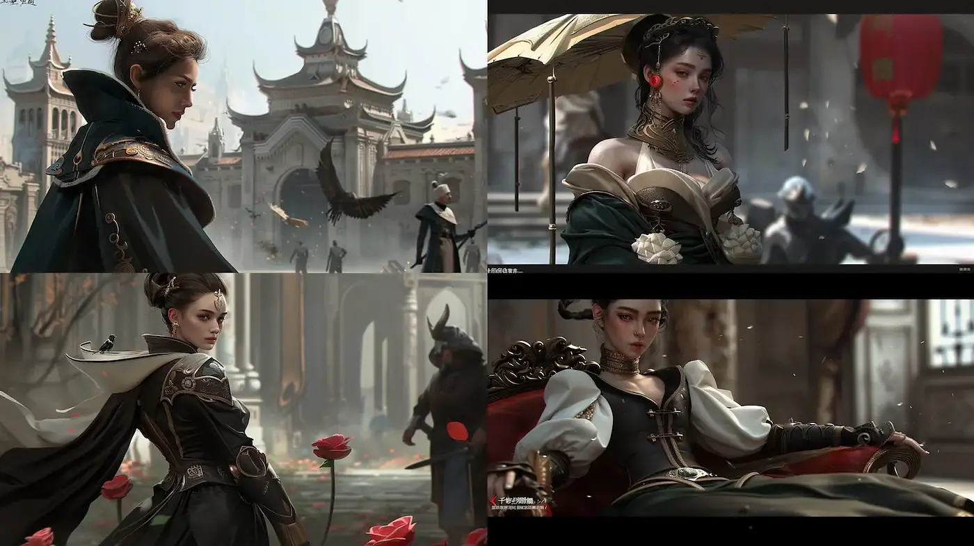 Elegant and Enigmatic Historical Fantasy Aesthetic with a Timeless Allure - Midjourney sref style