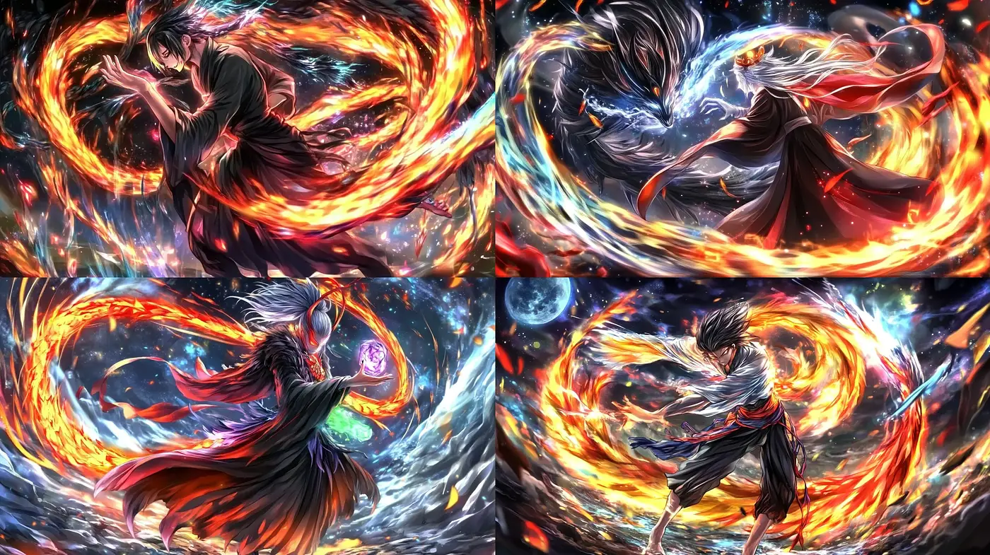 Ethereal Fires of Expression: Symphony in Vivid Hues - Midjourney sref style