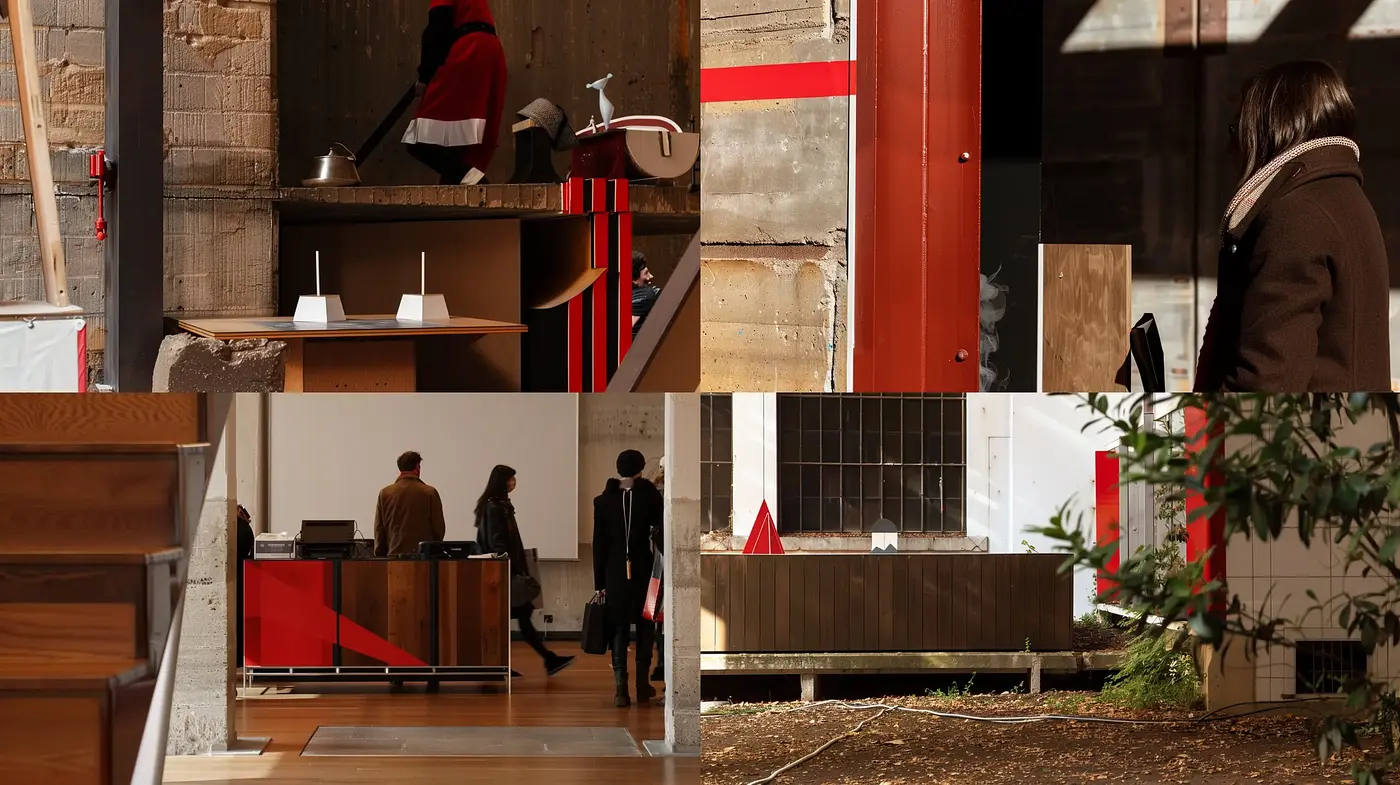 Contemporary Minimalist Harmony with Warm Tones and Striking Accents - Midjourney sref style