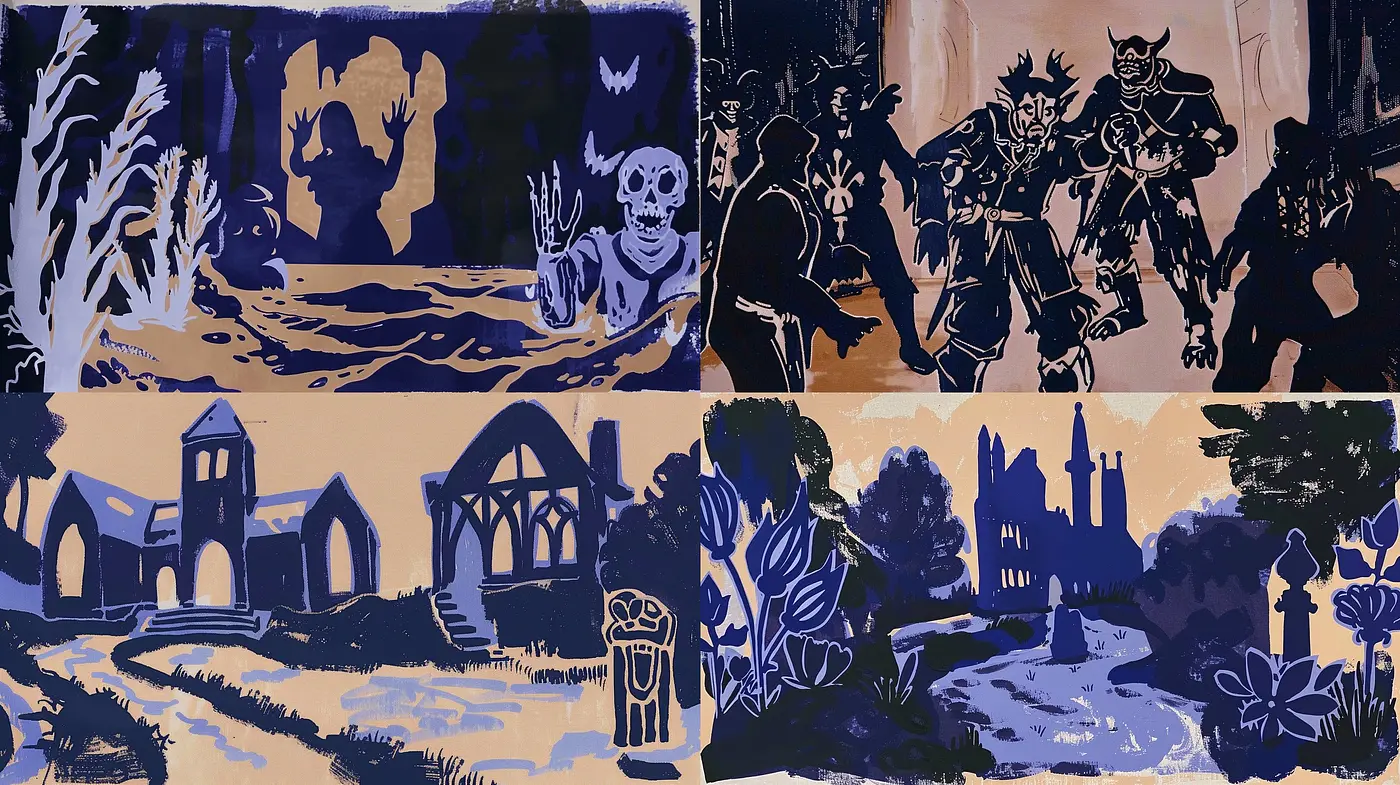 Ethereal Nocturnes in Cobalt and Cream: A Homage to Moonlit Serenity - Midjourney sref style