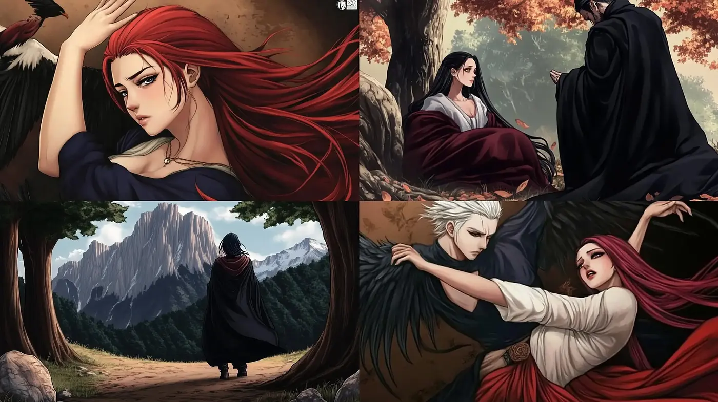 Enigmatic Elegance in a Fantastical Anime-Inspired World - Midjourney sref style