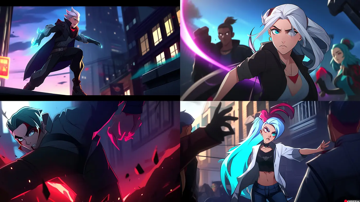 Dynamic Vivacity: Fusion of Chromatic Energy and Graphic Novel Aesthetics - Midjourney sref style