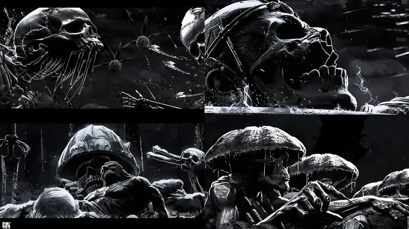 Dark and Atmospheric Underworld Aesthetic with Elements of Surrealism - Midjourney sref style