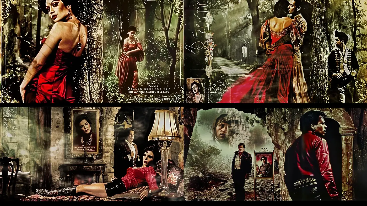 Gothic Elegance with a Cinematic Noir Twist - Midjourney sref style