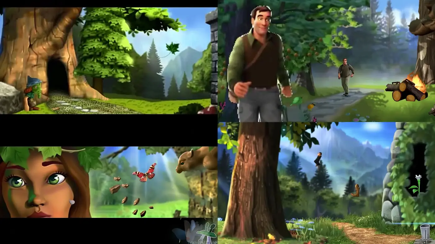 Enchanted Forest Adventure in Vivid 3D Animation Style - Midjourney sref style