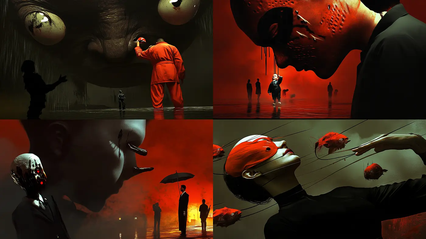 Surrealistic and Eerie Visuals with a Cinematic Quality - Midjourney sref style
