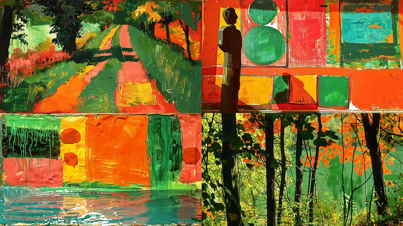 Expressive Brushstroke Harmony in Vivid Hues - Midjourney sref style