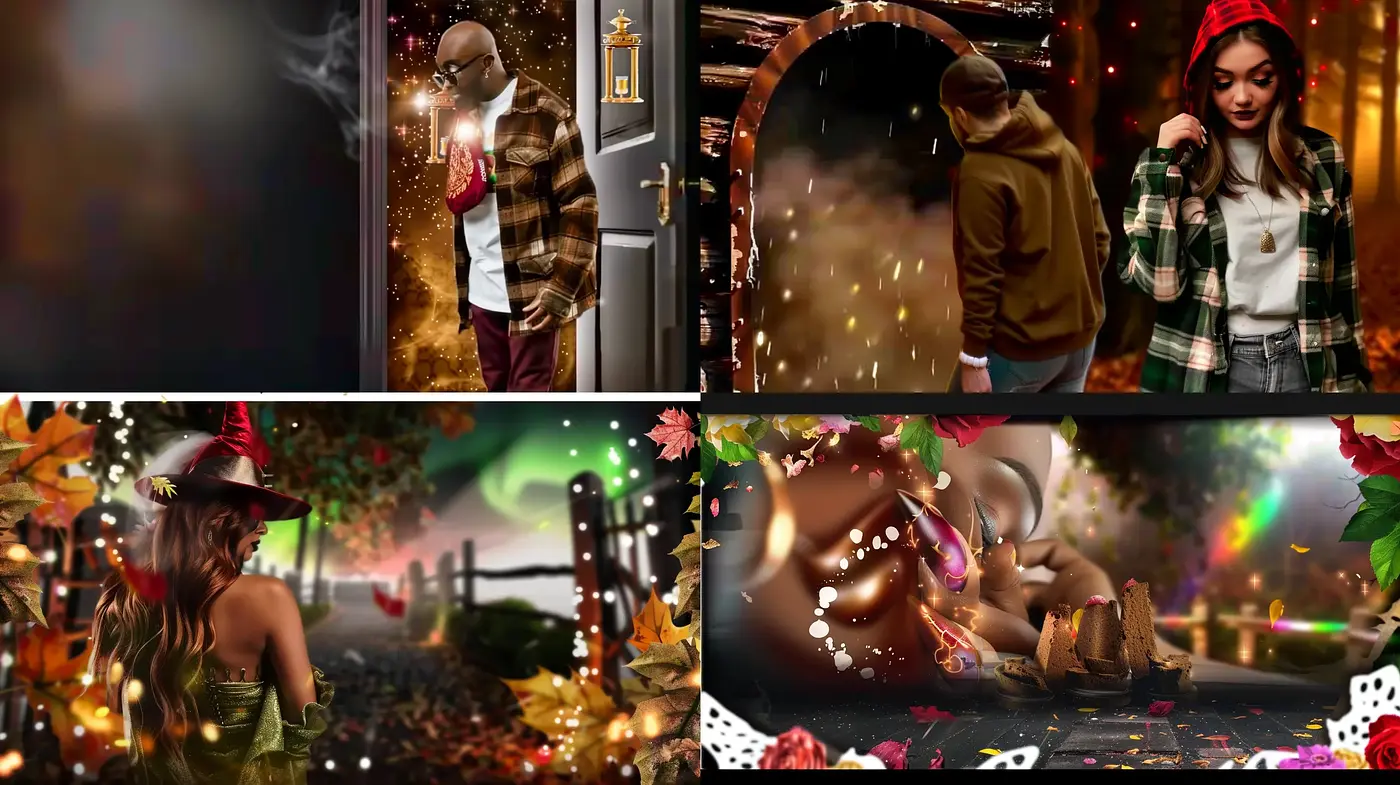 Autumnal Ember: A Fusion of Warm Tones and Nostalgic Atmosphere in Digital Artistry - Midjourney sref style