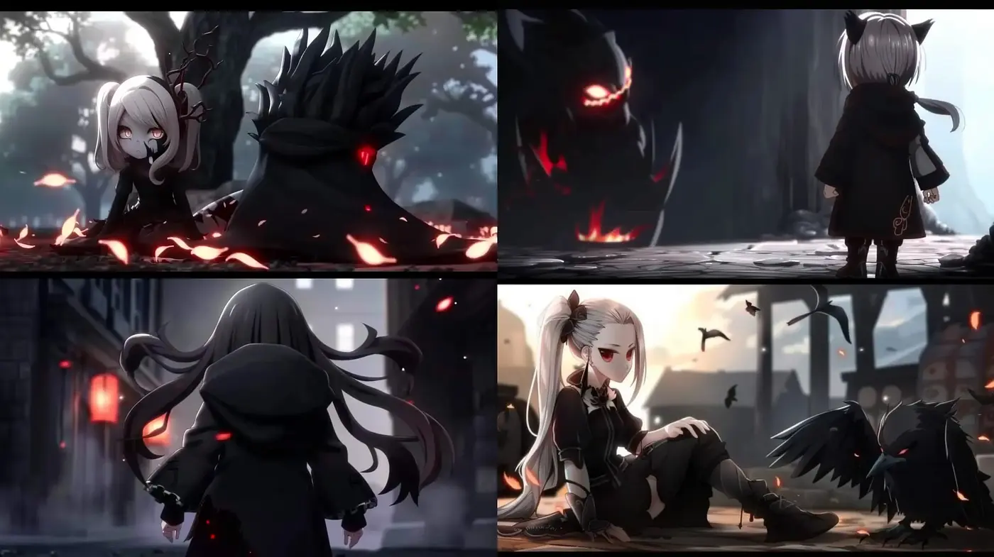 Dark Fantasy Fusion with Anime Influence - Midjourney sref style