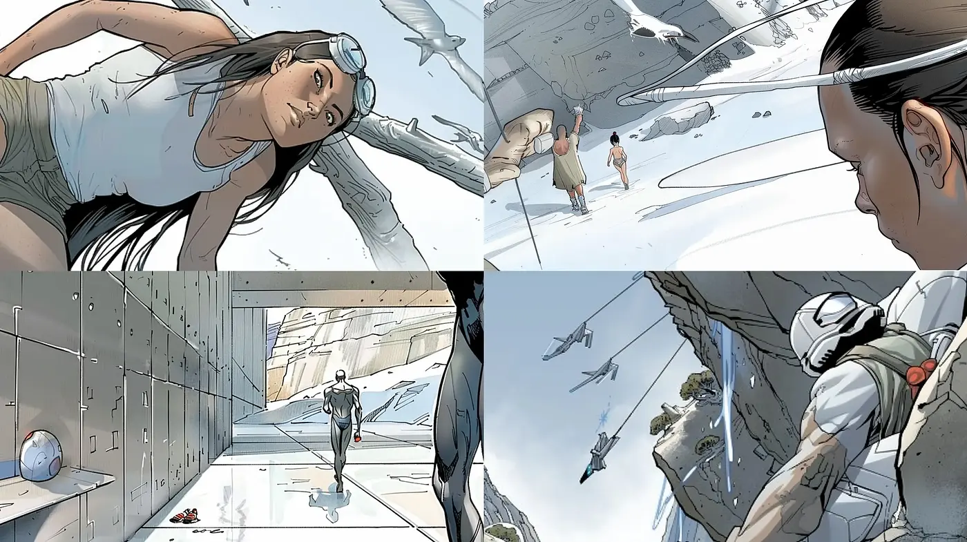Dynamic Sci-Fi Illustrations with a Cinematic Touch - Midjourney sref style