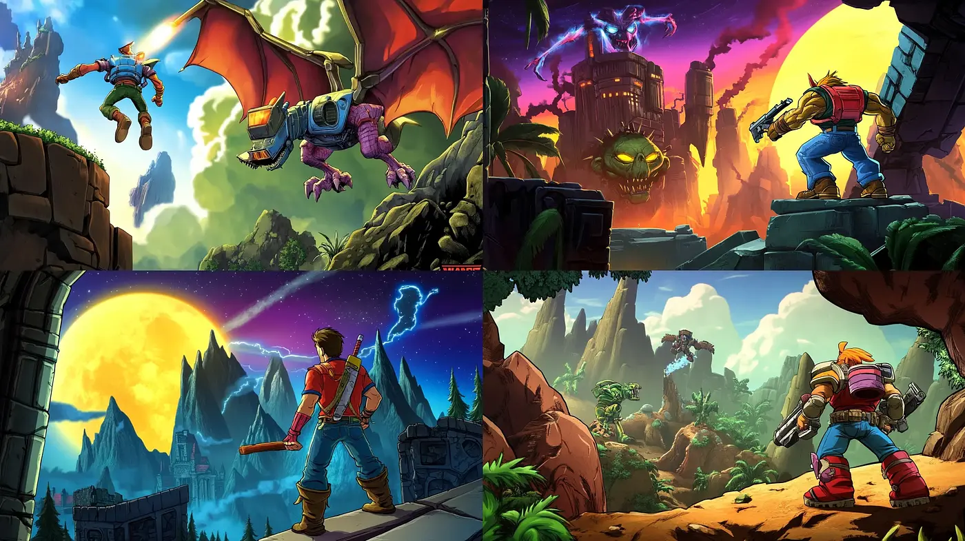 Lively and Captivating Epic Adventure Illustration Style - Midjourney sref style