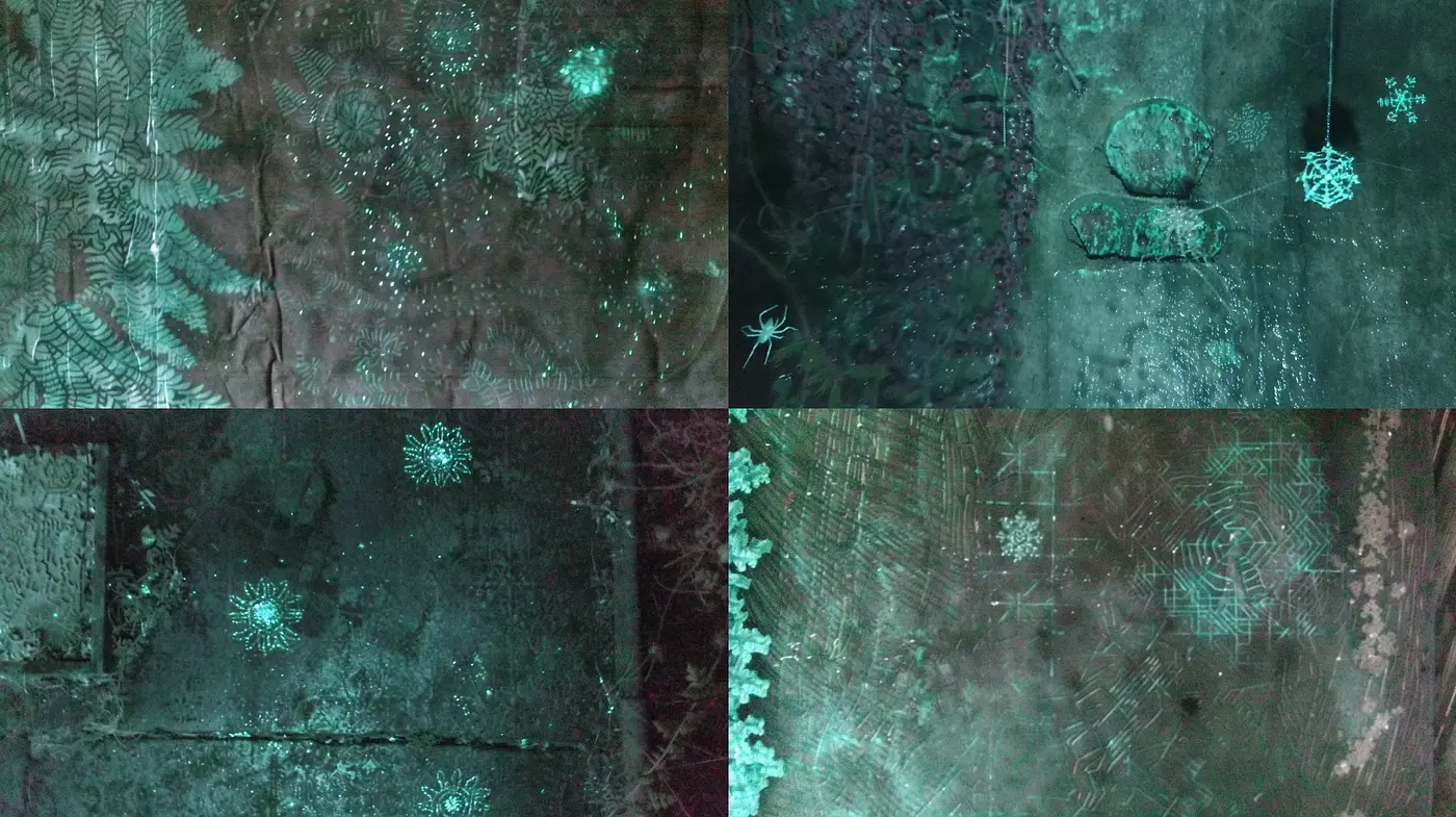 Emerald Enigma: A Luminous Fusion of Nature and Abstract Textures - Midjourney sref style