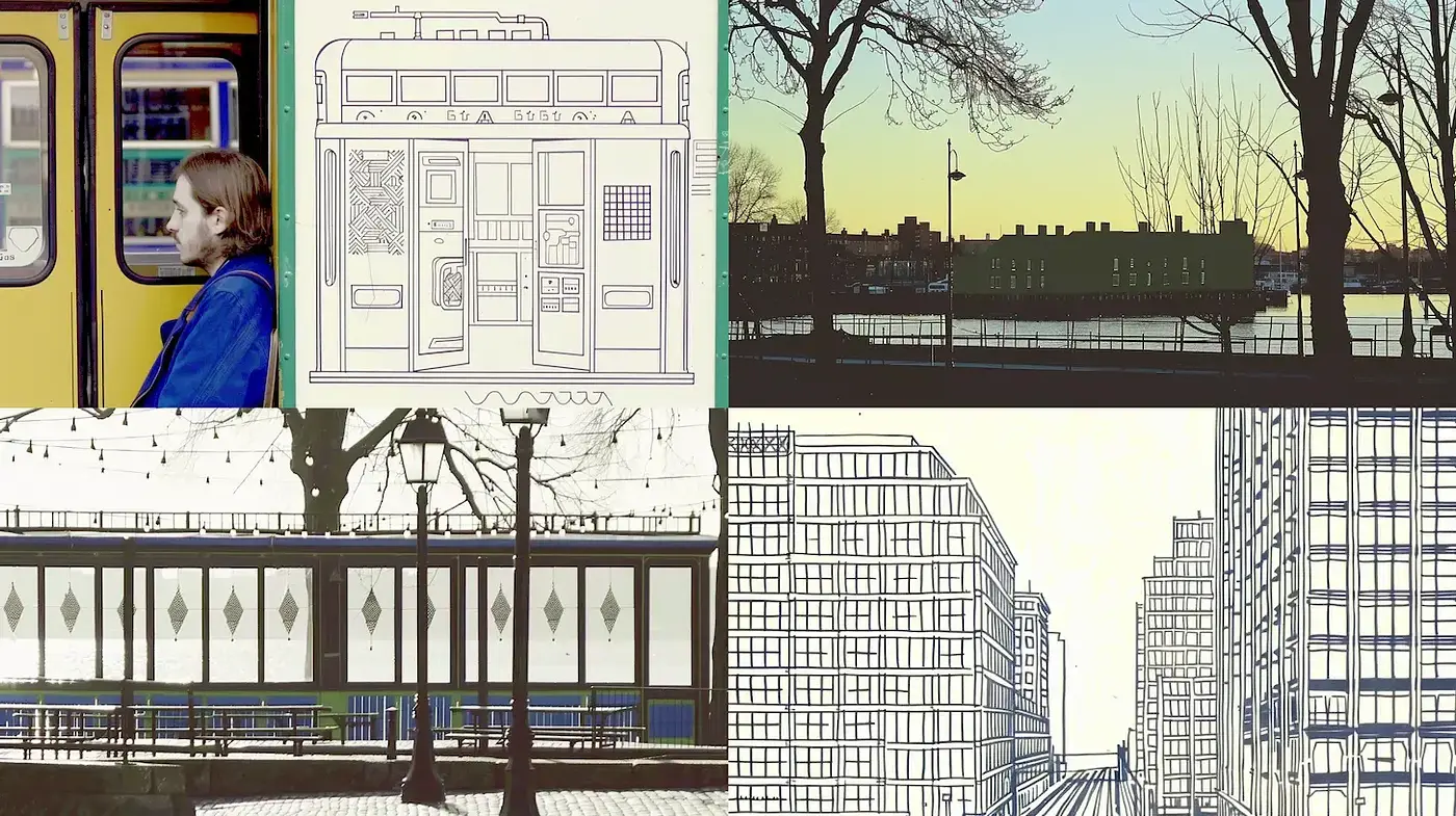 Twilight Hues in Stylized Urban Contours - Midjourney sref style