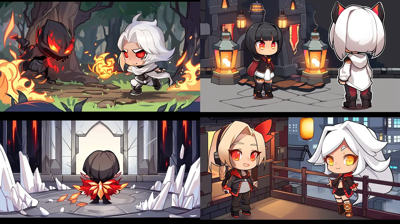 Chibi-Inspired Anime Style with a Vibrant Adventure Ambiance - Midjourney sref style