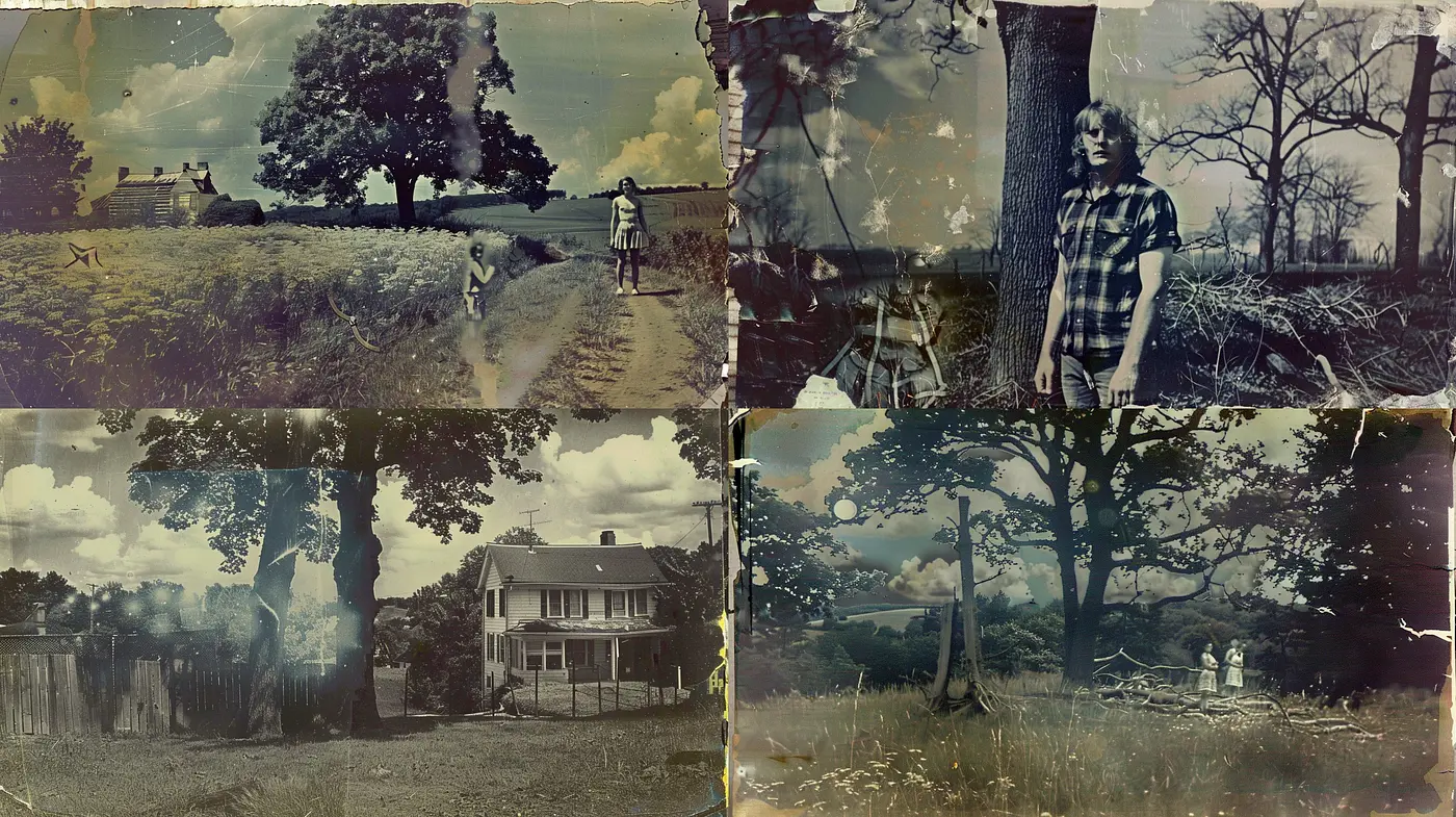 Timeless Sepia Echoes: A Blend of Historical Serenity and Contemporary Overlay Techniques - Midjourney sref style