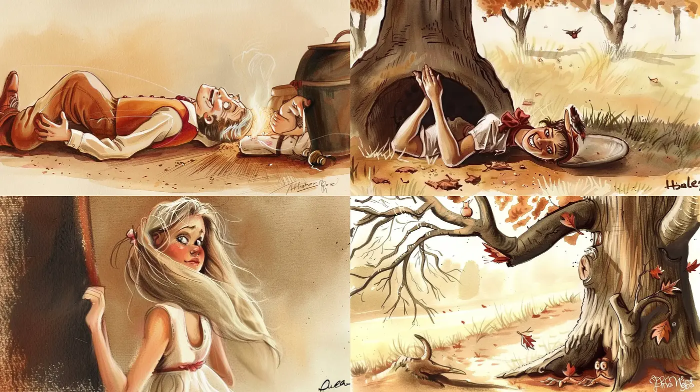 Whimsical Autumnal Illustrations with a Dreamy Watercolor Essence - Midjourney sref style