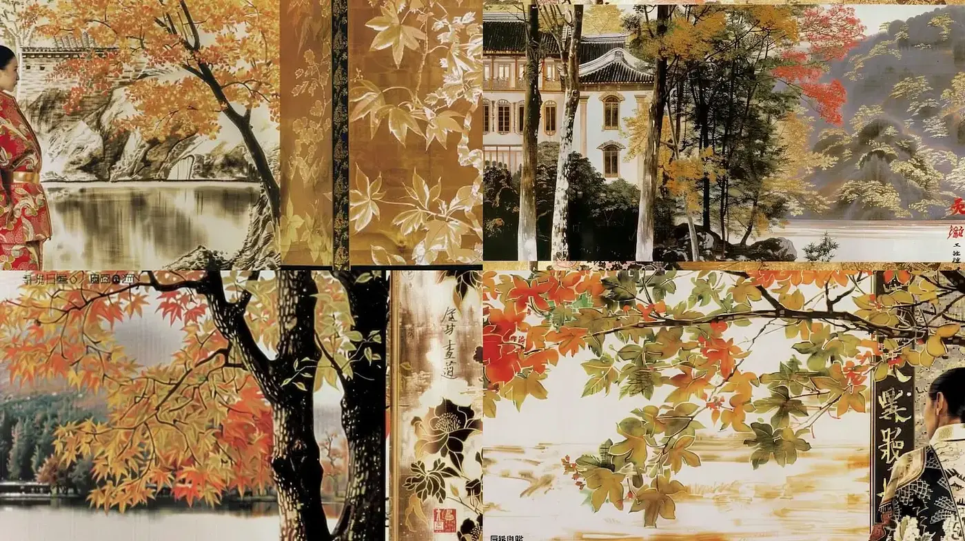 Harmonious Fusion of Nature and Traditional Aesthetic Elements - Midjourney sref style