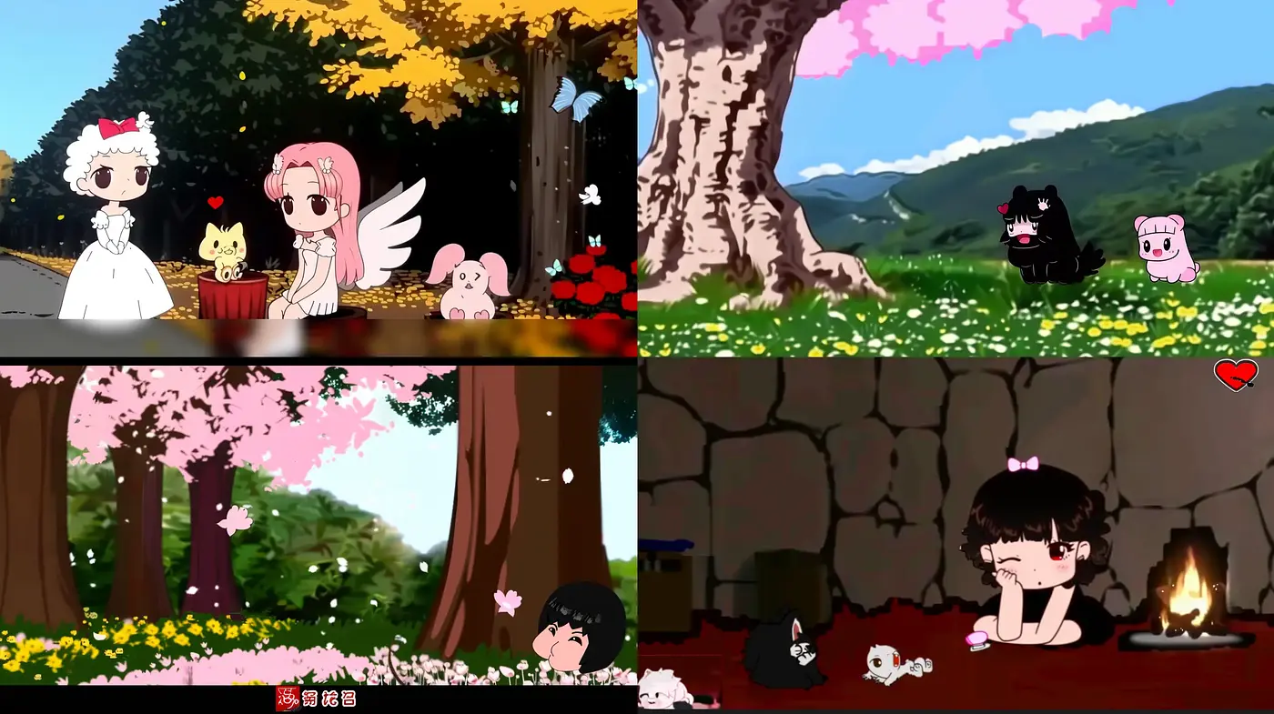 Harmonized Pastel Storybook Panorama - Midjourney sref style