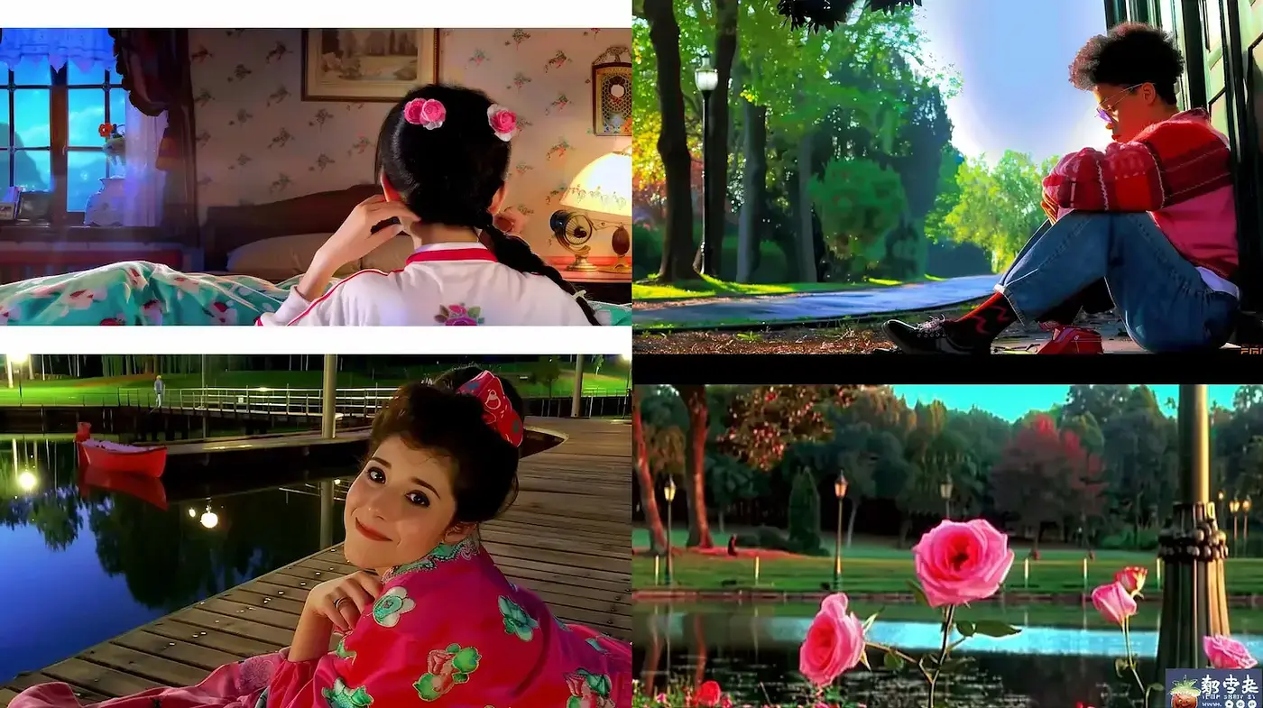 Vibrant and Nostalgic Fusion of Nature and Emotion in Animated Style - Midjourney sref style