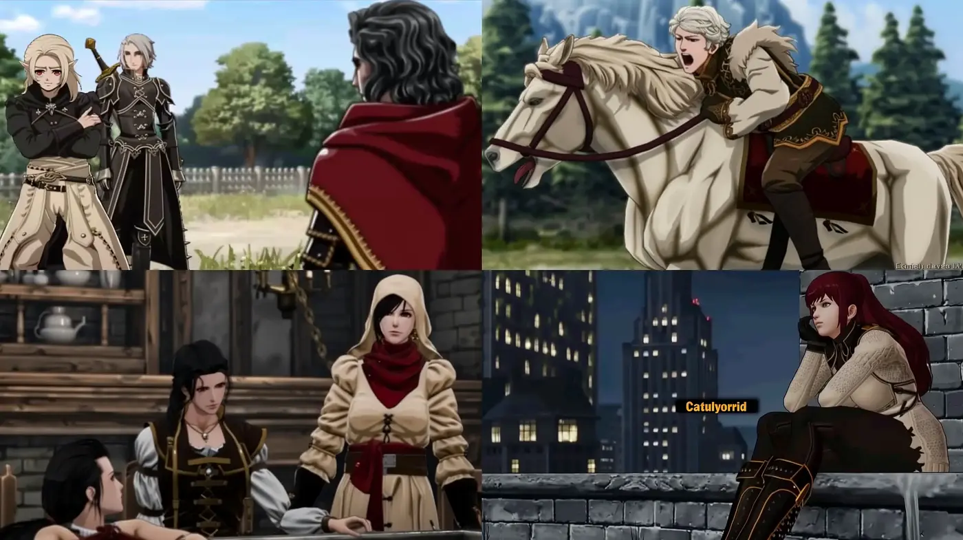 Epic Tale of Fantasy and Adventure: Digital Anime Artistic Style Merging Realism and Illustration - Midjourney sref style