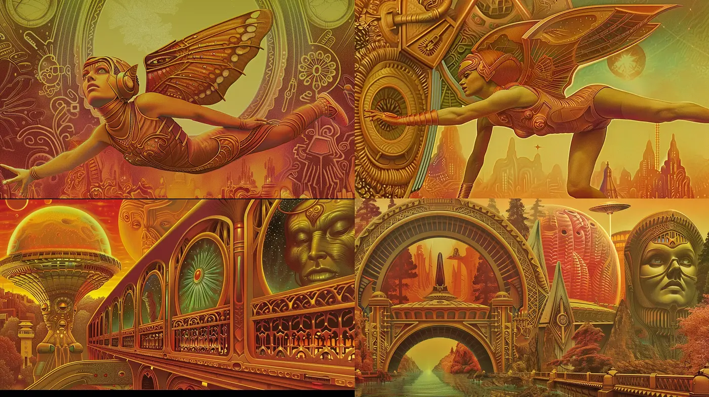 Surreal Ethereal Dreamscape Fusion - Midjourney sref style