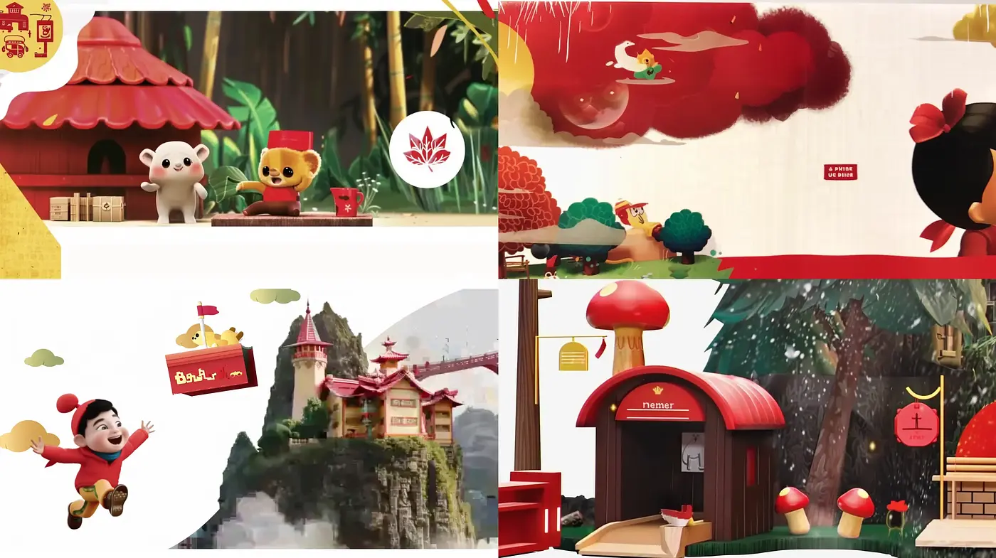 Enchanted East Asian-Inspired Animated Euphoria - Midjourney sref style