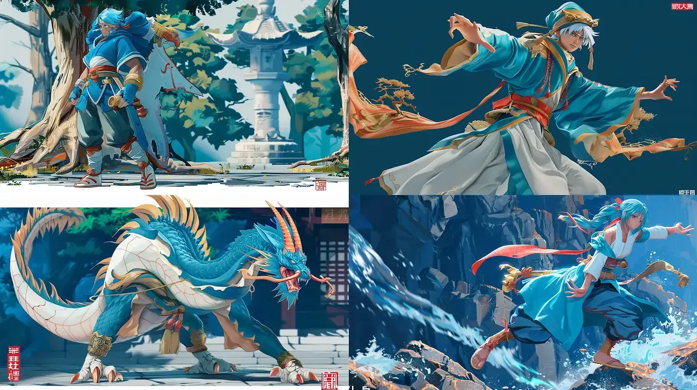 Dynamic and Ethereal Visuals with a Mythical Flair - Midjourney sref style