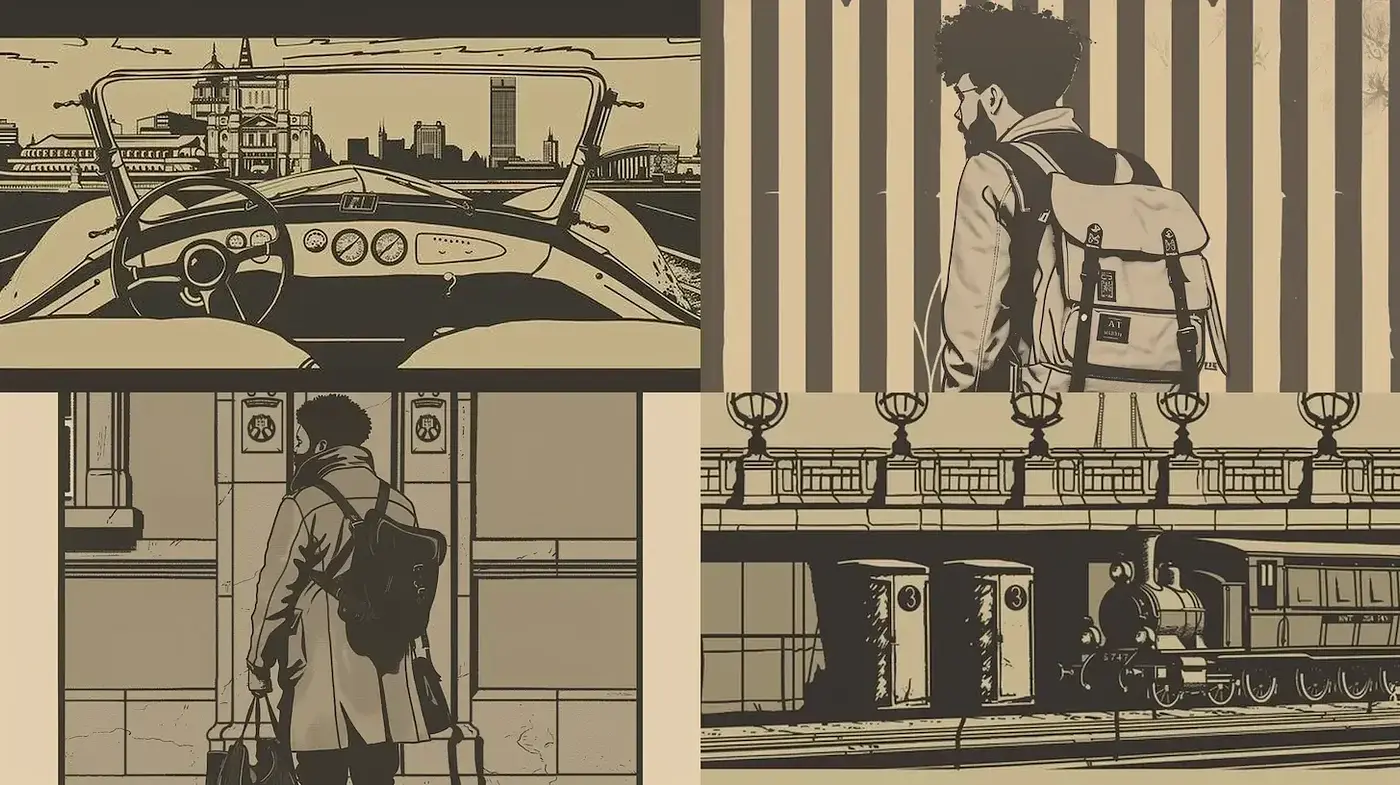 Exploration of Urban Life Through Graphic Novel Aesthetics - Midjourney sref style