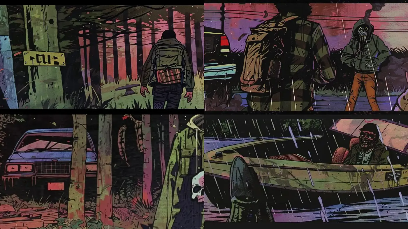 Nocturnal Dystopia: A Gritty Comic Book Narrative - Midjourney sref style