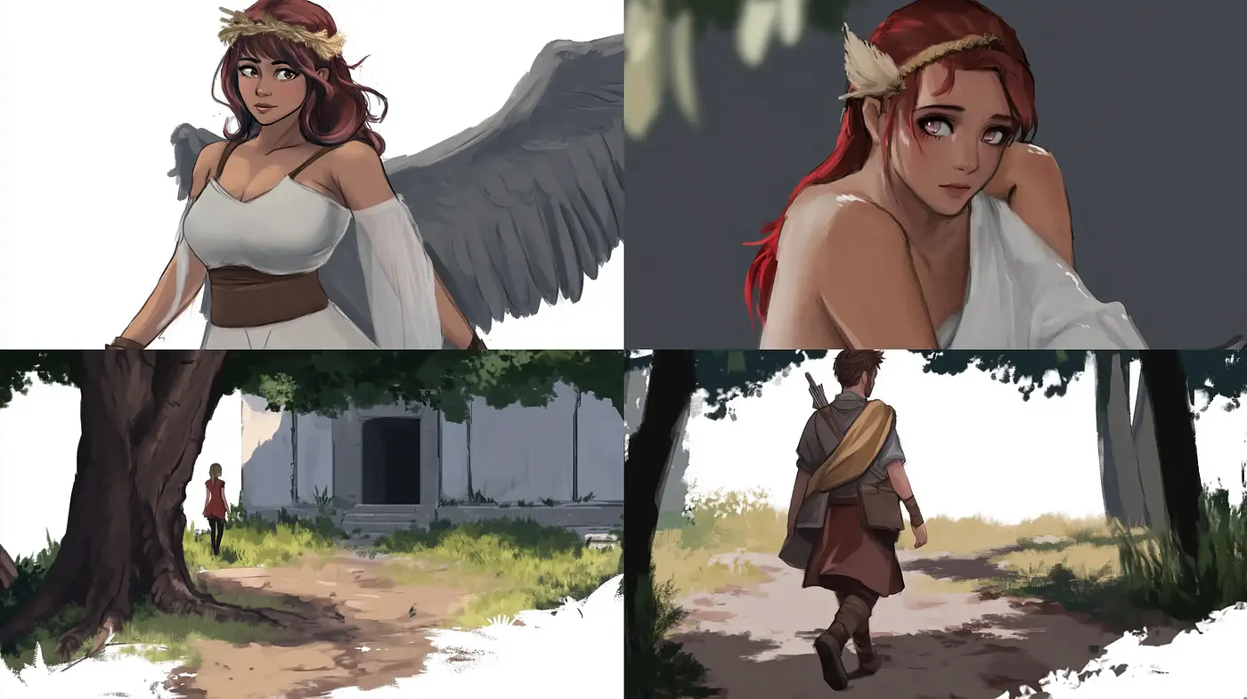 Whimsical Serenity in Digitally Painted Fantasy - Midjourney sref style
