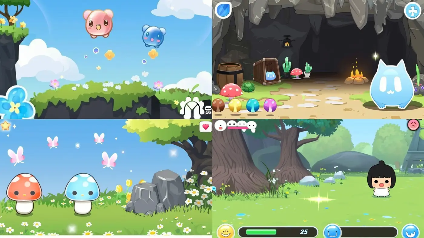 Whimsical Animated Fantasy Fields - Midjourney sref style