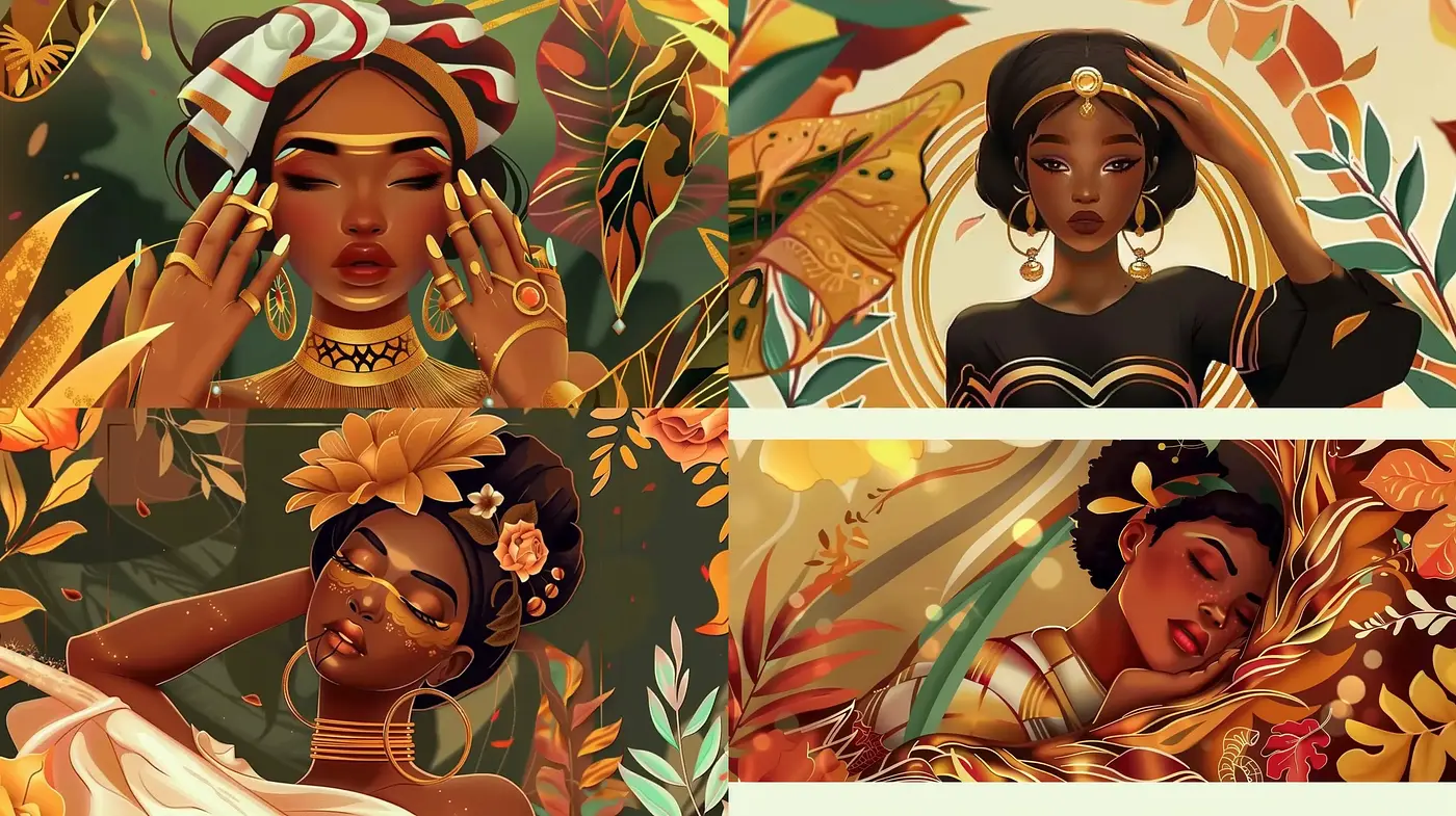 Ethereal Botanical Elegance with Warm Earthy Tones - Midjourney sref style