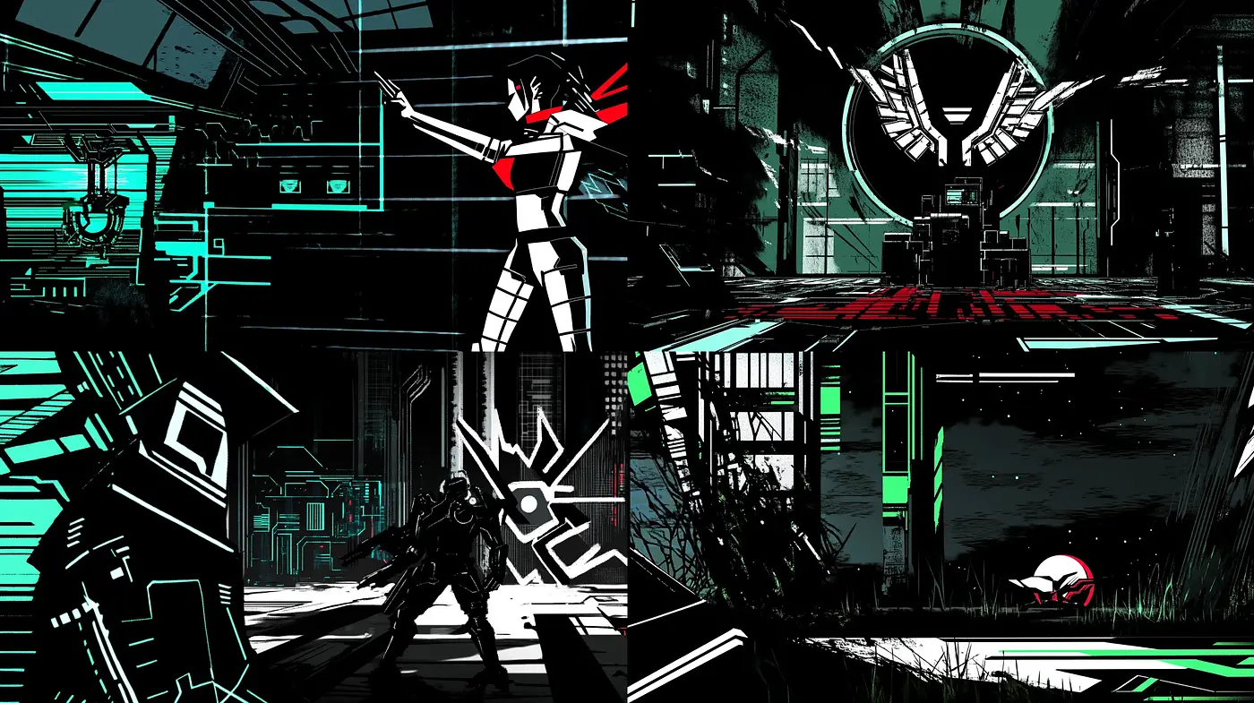 Cyberpunk Noir Stylization with Graphic Novel Sensibilities - Midjourney sref style