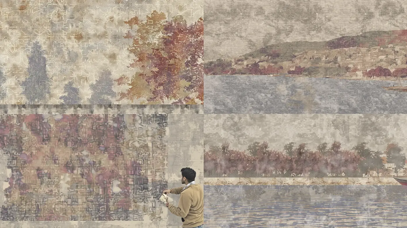 Ethereal Textured Pastel Dreamscape - Midjourney sref style