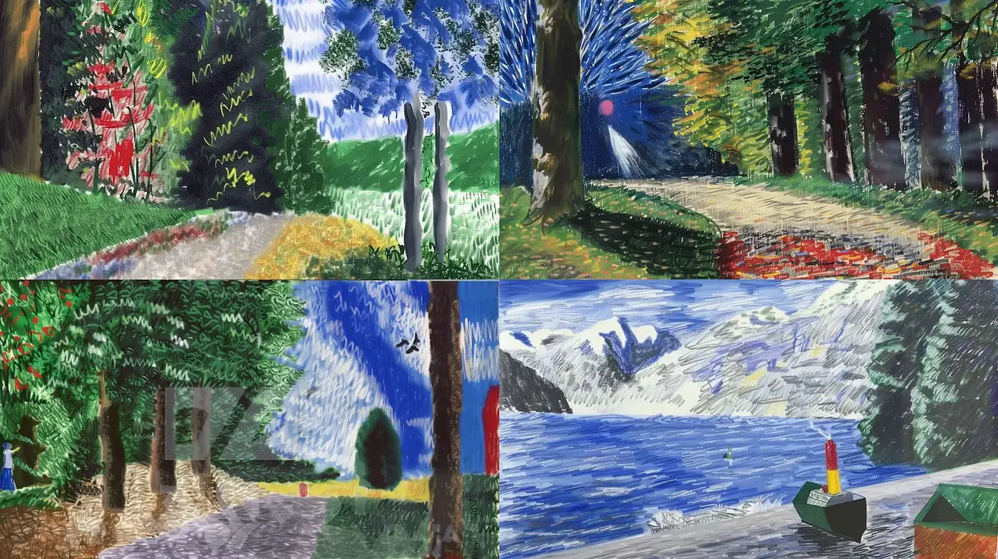 Vibrant Impressionist Landscapes with Natural Elements - Midjourney sref style