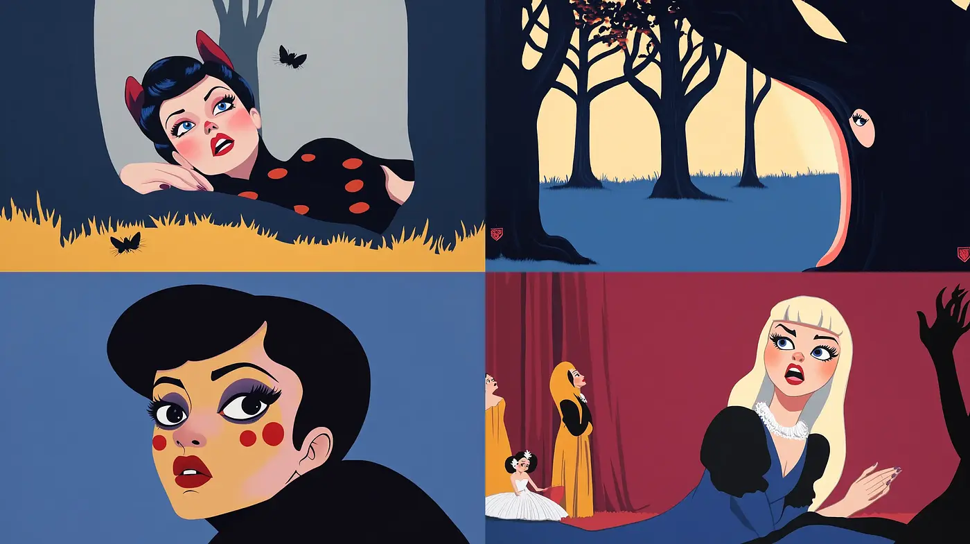Enchanting Retro-Modern Fusion with a Graphic Narrative Appeal - Midjourney sref style