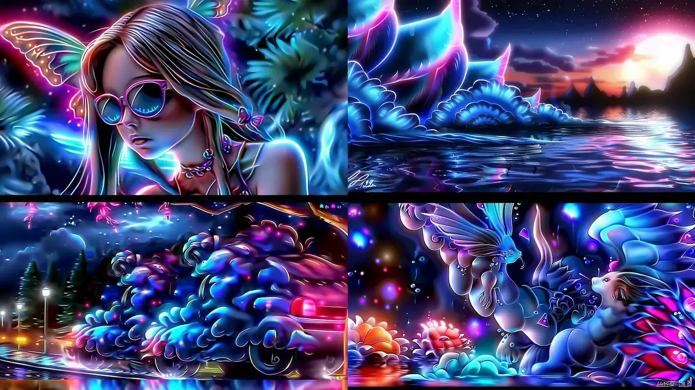 Vibrant and Surreal Dreamlike Aesthetic - Midjourney sref style