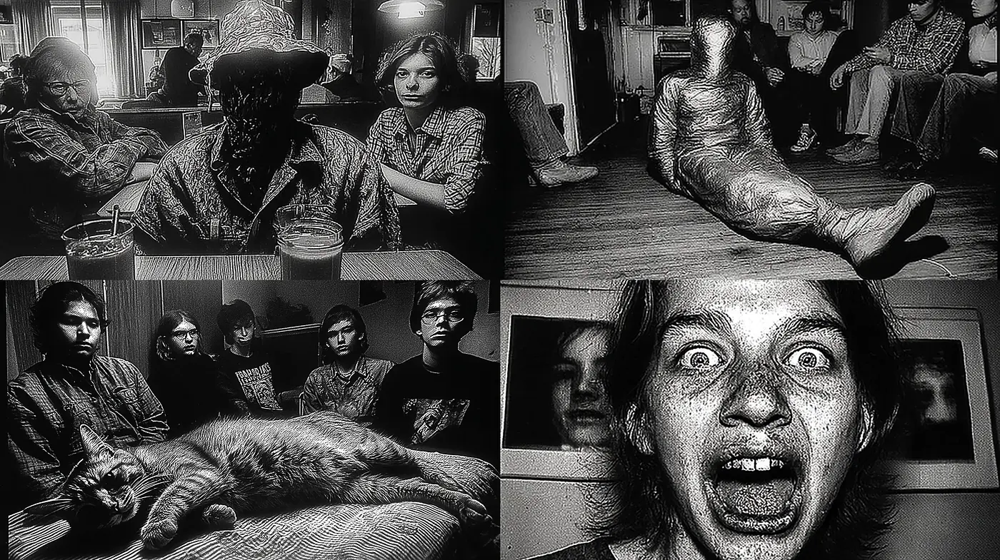 Dark and Eerie Contemporary Art with Surreal Elements - Midjourney sref style